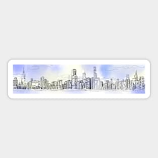 chicago skyline Sticker